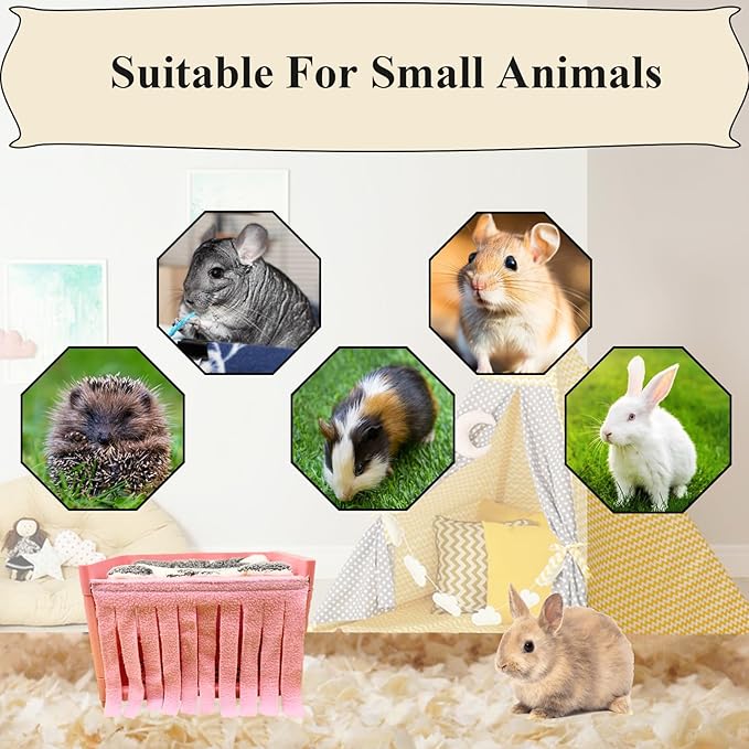 Grddaef Guinea Pig Bed, Small Animal Bunk Bed Guinea Pig Hideout Sleeping Bed for Chinchilla Hamster Rat