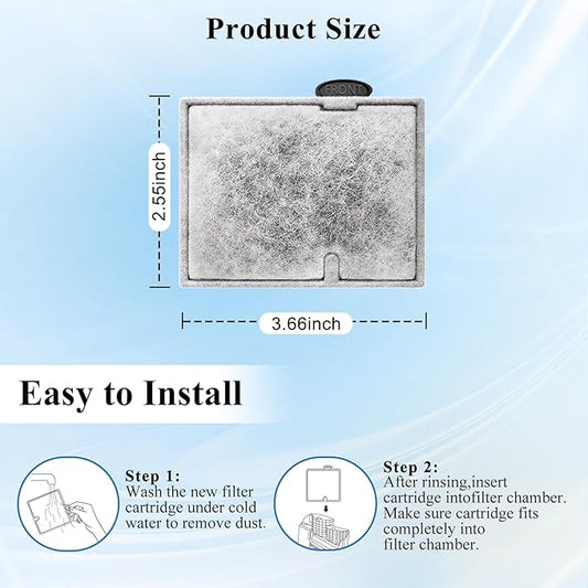 Small Replacement Aquarium Filter Cartridge, Fish Tank Filter Cartridges Compatible with QuietFlow E Internal Power Filter Size 10 and Minibow Aquarium Filters Size 1/2.5/5