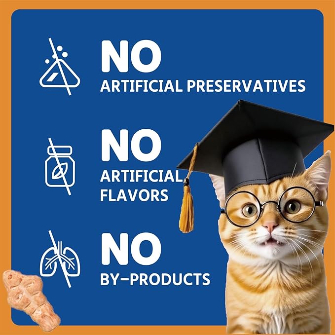 1.1 lb/500g Cat Grass Treats for Indoor Cats - 17.6 oz Natural Tuna Flavor, Healthy Snacks for All Life Stages, Crunchy Training Biscuits with Dental Care & Hairball Control