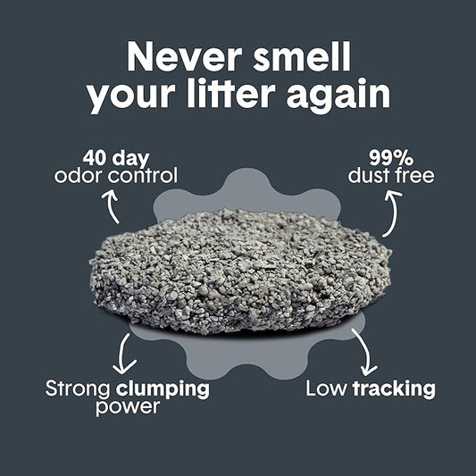 Boxie Probiotic Cat Litter, 30 Day Odor Control, Clumping Clay Kitty Litter, Odor Eliminating Probiotics, Dust-Free, No Fragrances No Fillers, 40 lb