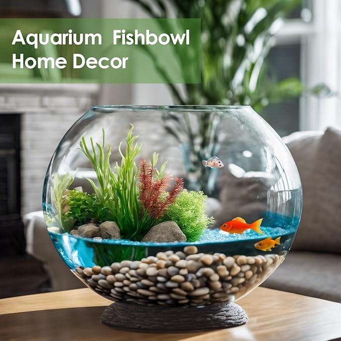 Craft And Party Fish Bowl Vase, 11" Height x 13" Width, Set of 2 Glass Bubble Bowl Vase for Terrarium and Flower Centerpiece