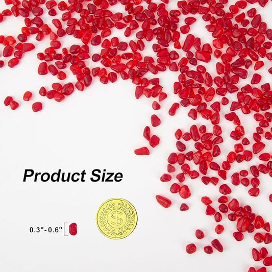 QEQEKAKA Sea Glass Stones for Crafts About 1LB (405g/14.28oz) Red Glass Pebbles Gemstones Bulk for Beaching Wedding DIY Decoration Aquarium Turtle Tank Vase Filler (Lake Blue)