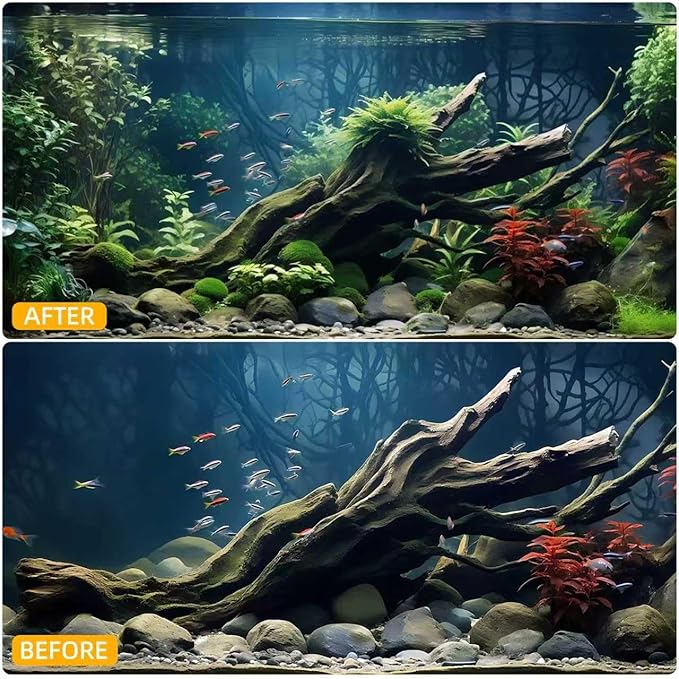 EFFIELER Natural Driftwood for Aquarium Decor – Real Wood Branches for Fish Tank, Reptile Habitat, Terrarium, Hermit Crab, Shrimp Tank,Safe for Aquatic Pets – Unique Size (7-11Inch, 3-Pack)