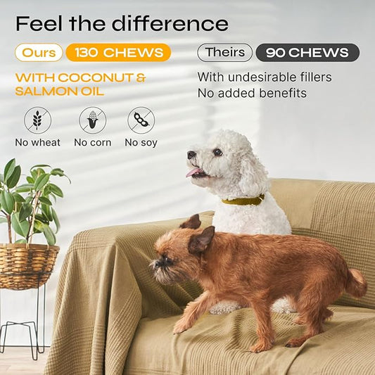 Flea and Tick Prevention for Dogs - Dog Flea Treatment Chews - Immune Support Flea and Tick Chewables for Dogs - Dog Flea & Tick Control Supplement - All Breeds & Ages - Vet Formulated - Soft Treats