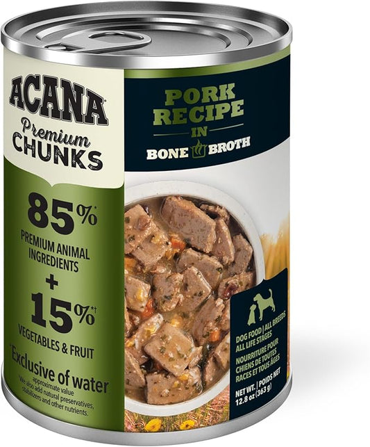 ACANA Premium Chunks Pork Recipe in Bone Broth Wet Dog Food