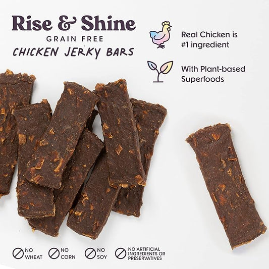 Dog Treats Jerky Snack Bars, Variety 3-16 oz Bags, Puppy & Dog Training Treats, Natural Superfood Grain Free Treat, Real Salmon, Chicken, Beef, Superfoods, Corn & Soy Free
