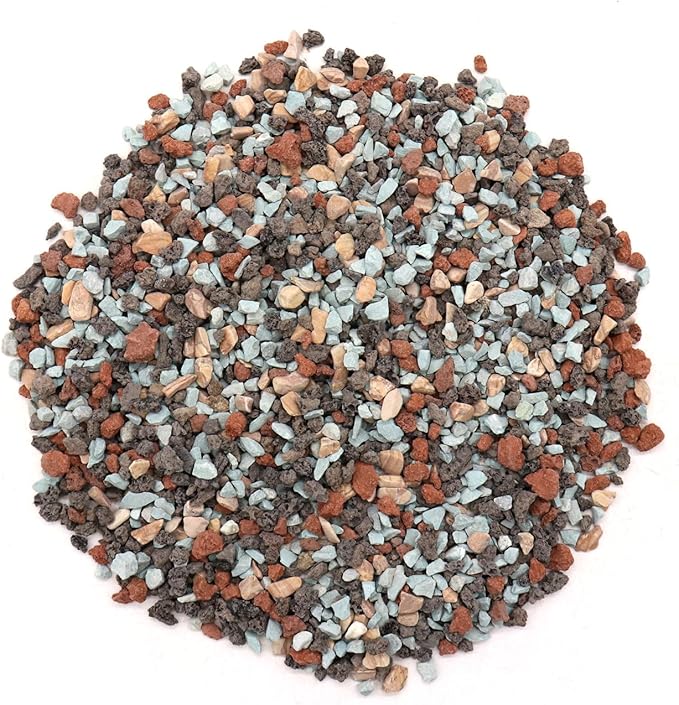 Volcanic Rock for Plants. Gritty Mix. Mixed Color Lava Rock. 1/5 Inch - 10 lbs for Potting Succulents, Pots, Plants, Gardening, Indoor, Crafting, Vase Fillers
