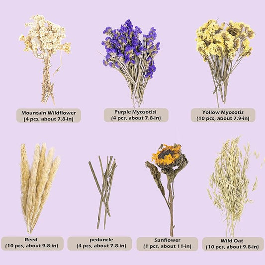 Natural Ear of Grain Flower&Herb Bedding Mate Habitat Decor, Adding Fun Hamster Accessories for Hamsters Gerbils Lemming