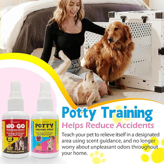 Dog Potty Training Spray Set, Indoor & Outdoor Potty Training for Dogs & Puppies, Stops Urination & Marking, Puppy Essentials, 1.69 fl.oz