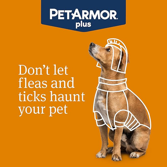 PetArmor Plus Flea and Tick Prevention for Dogs, Medium Dog Flea and Tick Treatment, 12 Doses, Waterproof Topical, Fast Acting (23-44 lbs)
