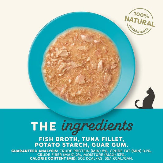 Applaws Natural Wet Cat Food, Made with Limited and Natural Ingredients, High Protein with No Artificial Additives or Fillers, Tuna Fillet in Gravy (24 x 2.47oz Cans)