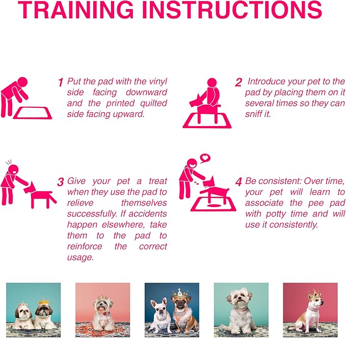 Washable Pee Pads for Dogs - Super Absorbent Reusable Puppy Training Pads - 100% Waterproof, Leak-Proof & Non-Slip Whelping Pads for Pet Housebreaking