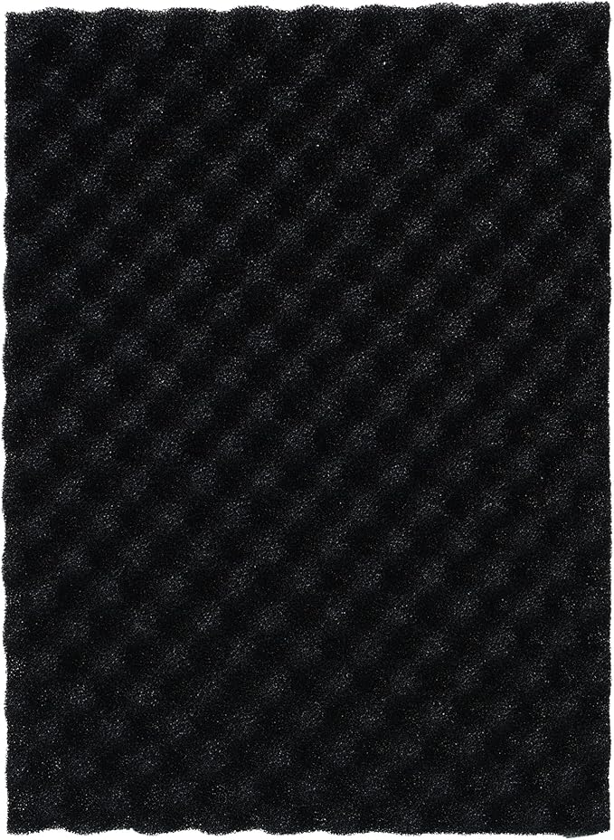 4 Pack Aquarium Filter Media Bio Sponge Pad 16 x 12 x 1 inch, Fish Pond Foam Filter 20/30/40 PPI (Black 30ppi 4pack)