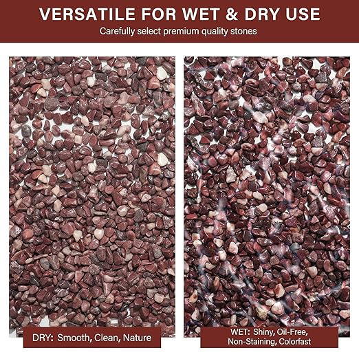 NUPICK 6 lbs Pebbles for Indoor Plants, 1/5 Inch Pea Gravel for Fish Tank, Polished Decorative Rocks for Succulent, Natural River Stones for Vases, Cactus, Landscaping, Bird Bath, Aquarium, Red