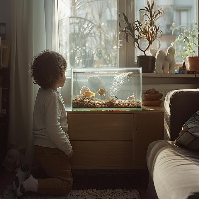 Ultra Clear Glass Fish Tank, 16 Gallon,6mm Thickened Rimless Aquarium Tank Low Iron, Large Big Aquarium 23.6in x11.8 in x14.2in