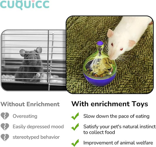 Rat Puzzle Foraging Toy, Interactive Toys for Rat Guinea Pig Rabbit and Small Animal,Rat Enrichment and Sniffing Toy, Treat Dispensing Slow Toy for Rat cage Accessories 1pc