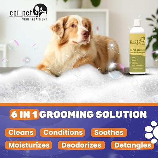 Puppy Safe 6in1 Pet Shampoo, Shampoo for Dogs with Deshedding Coat, Dry Itchy Skin, Hypoallergenic and Sensitive Skin, Scented Vanilla and Lavender (16 Fl oz (Pack of 2), 16 Fl oz)