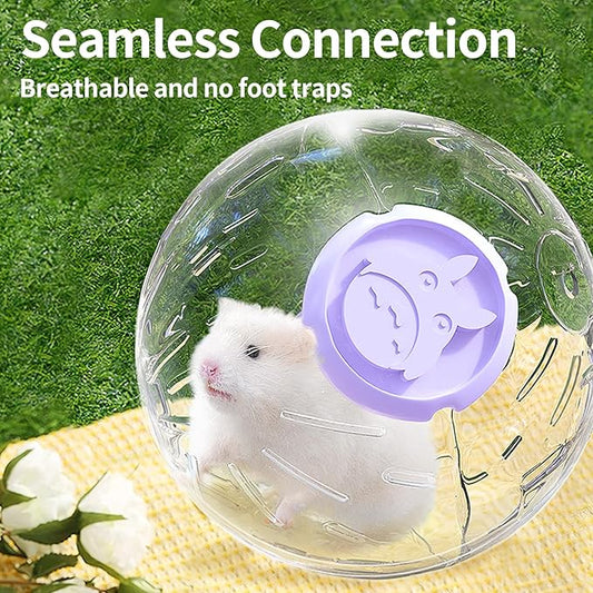 7.9 inch Hamster Ball, Exercise Toys, Running Ball, Clear Plastic Balls, Large Space, Easy to Clean, Hamster Cage Accessories, for Small and Medium Hamsters, Syrian Dwarf Hamster, Purple
