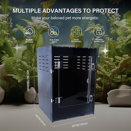 Reptile Enclosure for Crested Gecko – 12x12x18 Acrylic Reptile Tank for Gecko, Snake, and Lizard – PVC Terrarium for Small Pets