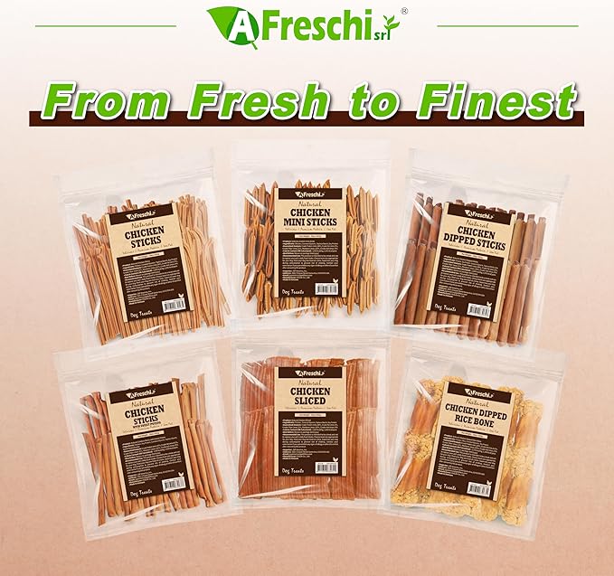 AFreschi Natural Chicken Sticks (Mini) 24 oz, All Natural, Grain-Free, High-Protein, Healthy & Easily Digestible, Soft Texture