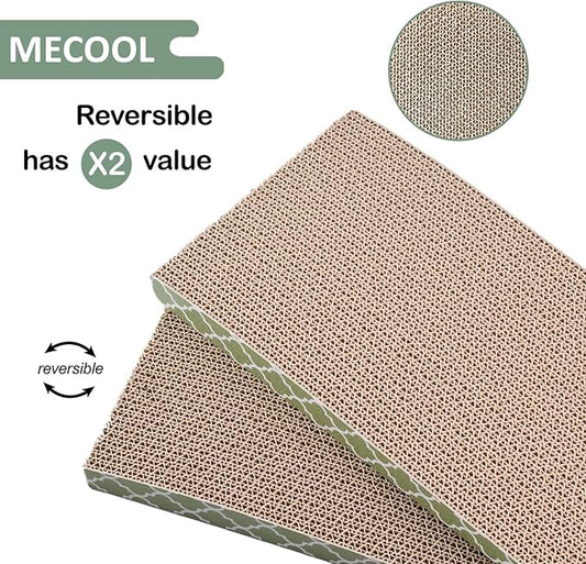 Cat Scratcher Cardboard Scratching Pads Scratch with Catnip 2PCS Reversible Corrugated Cardboard