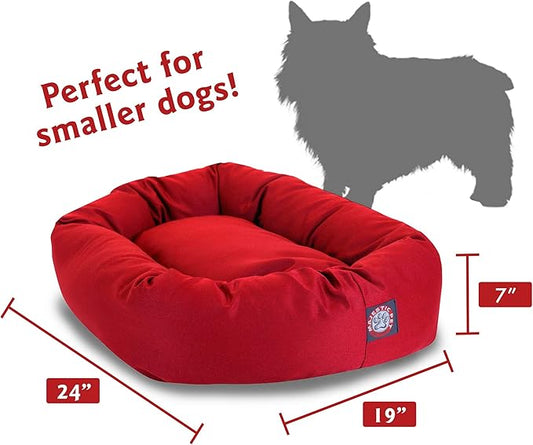 Majestic Pet 24 inch Red Bagel Dog Bed Products