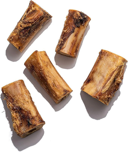 Jack&Pup Beef Marrow Bones for Dogs, 3" Long Lasting Dog Bones for Large and Small Dogs, Natural Beef Bone, Bone Marrow Dog Treats (10 Pack)