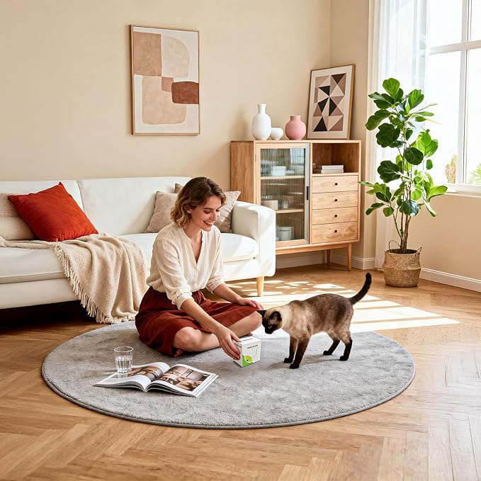 Rechargeable Interactive Cat Toy, Cat Toys for Bored Indoor Adult Cats, 2 in 1 Hide and Seek Cat Toy with Motion Activated, Moving Concealed Feathers, Bored Adult Cats Wand Toy