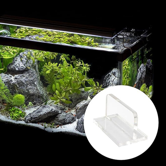 6Pcs Clear Acrylic Aquarium Lid Handles, Transparent Pulls Handles Fish Tank Cover Handle with Adhesive Sticker, Rectangle Aquarium Tank Lid Replacement Handle for Aquarium Fish Cover Holder