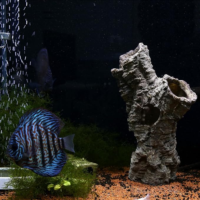 Large Reptile Hide, 12”, Aquarium Decor, Territorial Fish Hideaway, Hideout House, Reptile Decoration Fish Tank dec