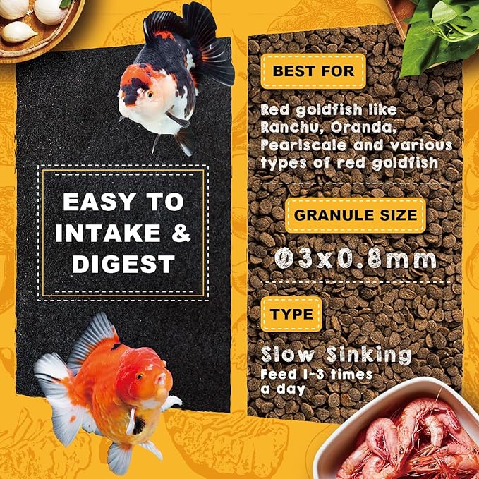 Ultra Fresh Apex Goldfish Color Boosting Crisps, Color Boosting Premium All Natural Ingredients Goldfish Fish Food, Slow Sinking, 4.23 oz