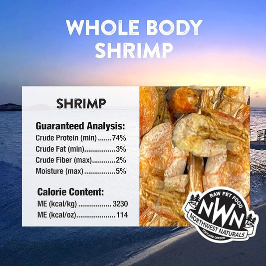 Northwest Naturals Raw Rewards Freeze-Dried Treats - Shrimp (1 oz) & Minnows (1 oz) Treats for Dogs & Cats - Healthy, 1 Ingredient, Human Grade Ingredients, All Natural