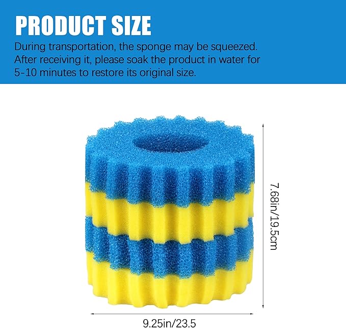 Koi Sponge Filter Media Pad Replacement for CPF-2500/CPF-3500 Pressure Koi Pond Foam Filter