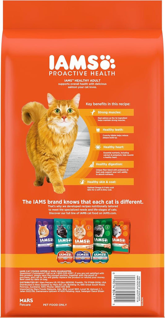 IAMS Proactive Health Adult Healthy Dry Cat Food with Real Salmon, 3.5 lb. Bag