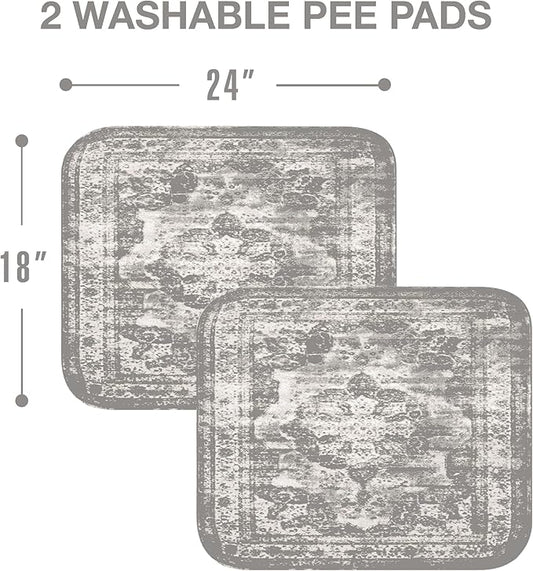 Washable Pee Pads for Dogs - Super Absorbent Reusable Puppy Training Pads - 100% Waterproof, Leak-Proof & Non-Slip Whelping Pads for Pet Housebreaking