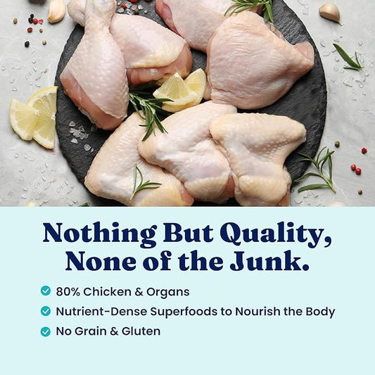 Solid Gold Air Dried Dog Food Toppers for Dry Food - Healthy Dog Treats w/Real Chicken & Superfoods - Serve as a Complete Meal, Topper or Treats - Supports Muscle Growth, Immunity & Digestion - 2lb