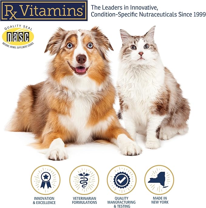 Rx Vitamins Nutritional Support for Dogs & Cats - Nutrient-Filled Food Supplement Powder - Veterinarian Formulated - 9.07 oz Powder
