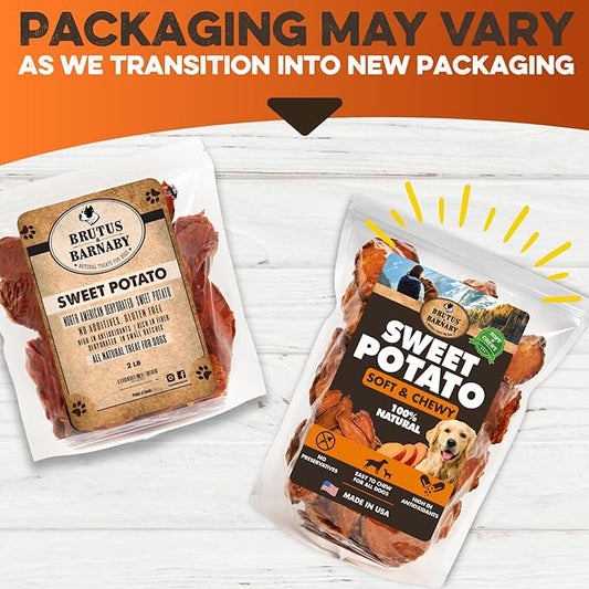 Sweet Potato Slices For Dogs - Soft & Chewy - Single Ingredient Dog Treats, Healthy 100% Natural Sweet Potato Dog Treats With No Added Preservatives - Softer & Great For Puppies Or Senior Dogs (14oz)