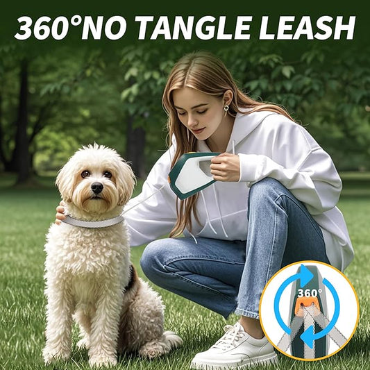 Vivicreate Retractable Extendable Heavy Duty Pet Leash 5M for Small Medium Large Dogs and Cats with Locking Brake System Walking Training Lead Strong Durable Retractable for Outdoor Use