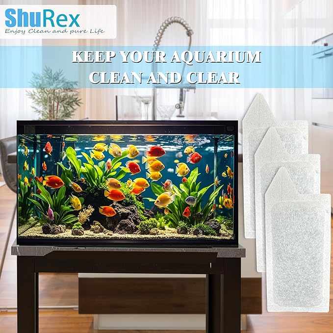 6 Pack Replacement Small Size Cartridges for Tetra Whisper Small Fish Tanks Filter; Refilled Filter Cartridges S Size for Aquarium Kits 3-10 Gallons Betta Fish Tank Kit