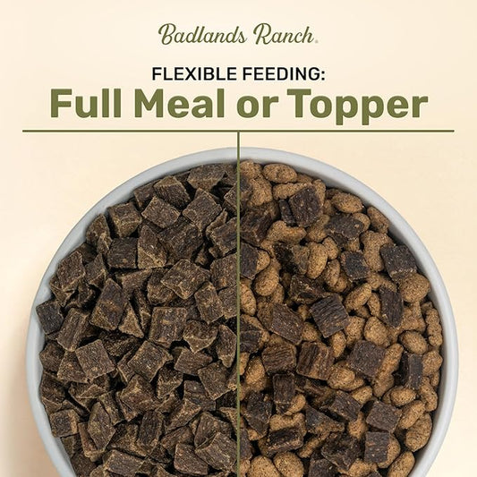 BADLANDS RANCH- Superfood Complete, Air-Dried Adult Dog Food - High Protein, Zero Fillers, Superfood Nutrition by Katherine Heigl (24 oz. Wild Fish and Turkey Formula)