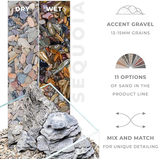 Ultum Nature Systems Controsand Sequoia Gravel (8L) - Small Pebbles for Fish Tank - Planted Aquarium Rocks - Fish Tank Substrate - Aquarium Pebbles - Versatile Fish Tank Stones