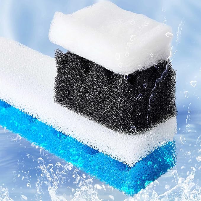 32 Pcs Compatible with Fluval 406/407 Filter Media Canister Filter Maintenance & Replacement Media Kit, Including Mesh Bags Quick Clear/Water Polishing Pads, Silicone Lubricant