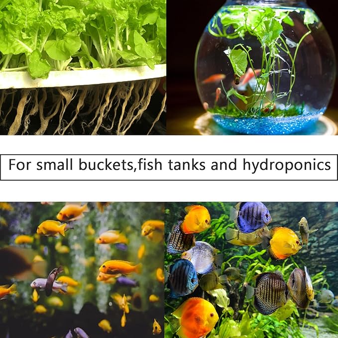 AQUANEAT Aquarium Air Stones 2 inch 12 Pack, Bubble Stone, Aerator Bubble Diffuser, Air Pump Accessories for Aquariums, Fish Tanks, and Hydroponics