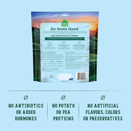 Open Farm Goodbowl Dog Food Topper, Freeze Dried Raw, Grass-Fed Beef & Wholesome Non-GMO Grains Recipe, 23oz Bag