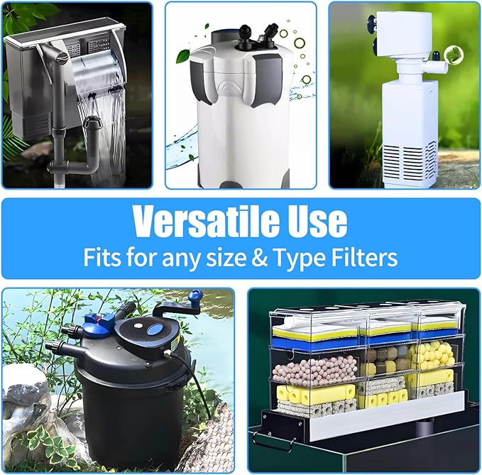 AQUANEAT Aquarium Activated Carbon Filter Media Pad for Fish Tank Pond Canister Filter (10.5" x 36")