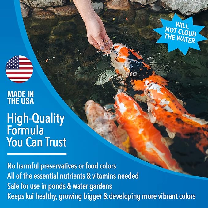 MICROBE-LIFT MLLBBXL Big Bites Fish Food Pellets for Ponds, Water Gardens, and Fountains, for Large Live Goldfish and Koi, 16.75 Pounds