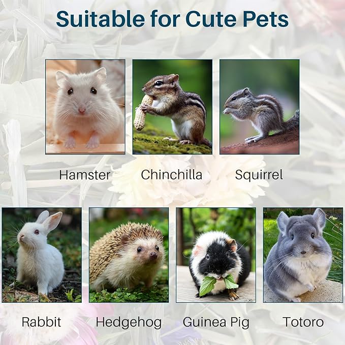 Sukh 200G Hamster Bedding - Flowers & Herbs Odor Control Dwarf Gerbil Robo Katy Habitat Decor Hamster Forage Gerbils Mice Lemmings Degus or Other Small-Sized Pets