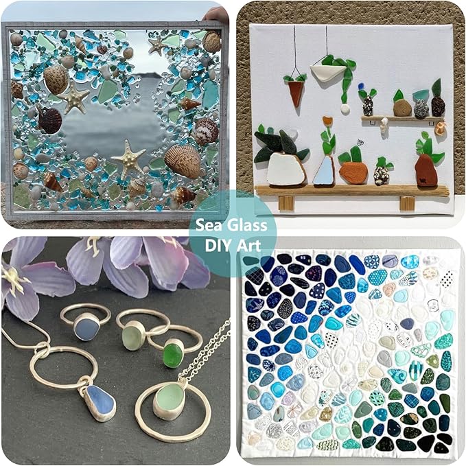 Sea Glass Stones - 0.9LB Dark Blue Frosted Glass Pebbles Gemstones - Perfect for Aquarium Rocks, Fish Tank Gravel, Vase Fillers, DIY Crafts, and Home Decor