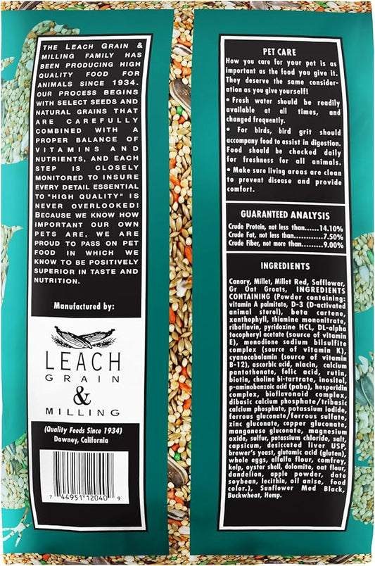 Cockatiel Plus 5 Lbs, Cockatiel Bird Seed, Nutrient-Rich Mixed Birdseeds, Bird Food for Cockatiels, Natural Mixed Seeds for Other Small Parrot, Support Daily Growth Energy and Healthy Balanced Diet